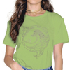 T-SHIRT VERT MATCHA IMPRESSION DRAKKAR TRISKELE POUR FEMME