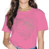 T-SHIRT ROSE IMPRESSION DRAKKAR TRISKELE POUR FEMME