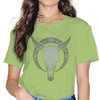 T-SHIRT VERT MATCHA IMPRESSION JOTUNHEIM POUR FEMME