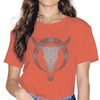 T-SHIRT COULEUR BRIQUE IMPRESSION JOTUNHEIM POUR FEMME