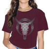 T-SHIRT BORDEAUX IMPRESSION JOTUNHEIM POUR FEMME