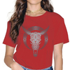 T-SHIRT ROUGE IMPRESSION JOTUNHEIM POUR FEMME