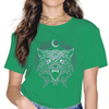 T-SHIRT VERT IMPRESSION LOUP DE RAGNAROK POUR FEMME