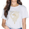 T-SHIRT BLANC IMPRESSION LOUP NORDIQUE POUR FEMME