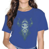 T-SHIRT BLEU IMPRESSION ODIN POUR FEMME