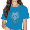 T-SHIRT BLEU LUMIERE IMPRESSION ULFHEDNAR POUR FEMME