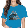 T-SHIRT BLEU LUMIERE IMPRESSION VALKNUT POUR FEMME