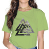 T-SHIRT VERT MATCHA IMPRESSION VALKNUT POUR FEMME