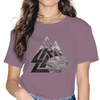 T-SHIRT COULEUR FIGUE IMPRESSION VALKNUT POUR FEMME