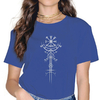 T-SHIRT BLEU NUIT IMPRESSION VEGVISIR POUR FEMME