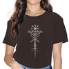 T-SHIRT VIKING CAFÉ IMPRESSION VEGVISIR POUR FEMME