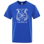 T-SHIRT BLEU VICTORY OR VALHALLA