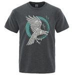 T-SHIRT GRIS FONCE CORBEAU ODIN