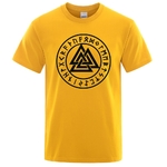 T-SHIRT JAUNE IMPRESSION NOIRE VALKNUT