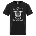 T-SHIRT NOIR DIE IN BATTLE AND GO TO VALHALLA