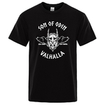 T-SHIRT NOIR IMPRESSION BLANCHE SON OF ODIN VALHALLA