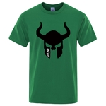 T-SHIRT VERT IMPRESSION NOIRE HEAUME VIKING