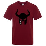 T-SHIRT BORDEAUX IMPRESSION NOIRE HEAUME VIKING