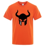 T-SHIRT ORANGE IMPRESSION NOIRE HEAUME VIKING