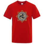 T-SHIRT ROUGE IMPRESSION TRISKELE