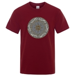 T-SHIRT BORDEAUX IMPRESSION AEGISHJALMUR STREETWEAR