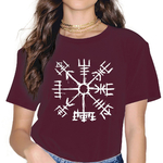 T-SHIRT BORDEAUX IMPRESSION LARGE VEGVISIR POUR FEMME