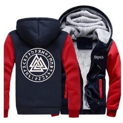 Sweat à Capuche Homme Motif Viking Valknut Et Yggdrasil - Style Mythologie Nordique, Coton Mélangé Confortable
