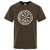 T-SHIRT MARRON IMPRESSION BLANCHE VEGVISIR