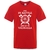 T-SHIRT ROUGE DIE IN BATTLE AND GO TO VALHALLA