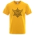 T-SHIRT JAUNE IMPRESSION NOIRE ROSACE CORBEAU ODIN