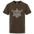 T-SHIRT MARRON IMPRESSION BLANCHE ROSACE CORBEAU ODIN