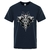 T-SHIRT BLEU NUIT IMPRESSION SYMBOLES NORDIQUE