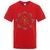 T-SHIRT ROUGE IMPRESSION AEGISHJALMUR VINTAGE