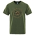 T-SHIRT VERT KAKI IMPRESSION AEGISHJALMUR BASIQUE