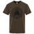 T-SHIRT MARRON IMPRESSION NOIRE VALKNUT