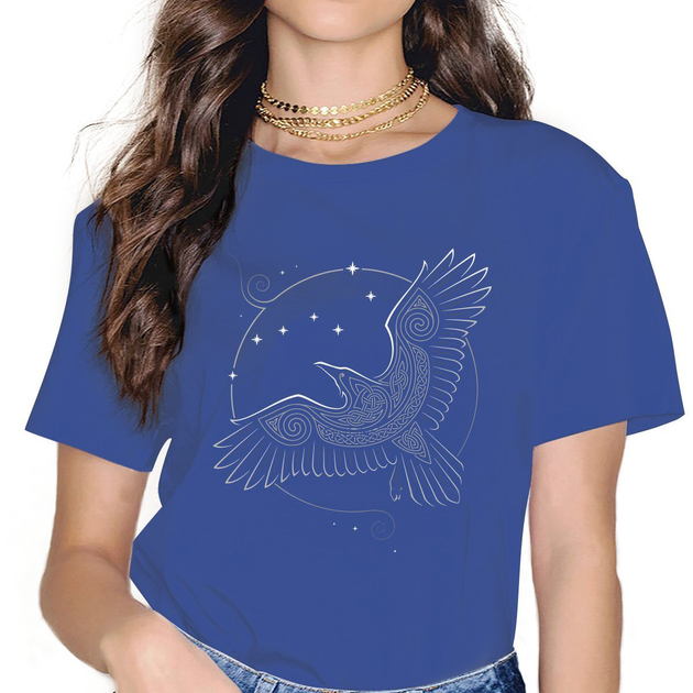 T-Shirt Donna J869 The Viking World Tour: Girocollo, Manica Corta, Cotone 100%