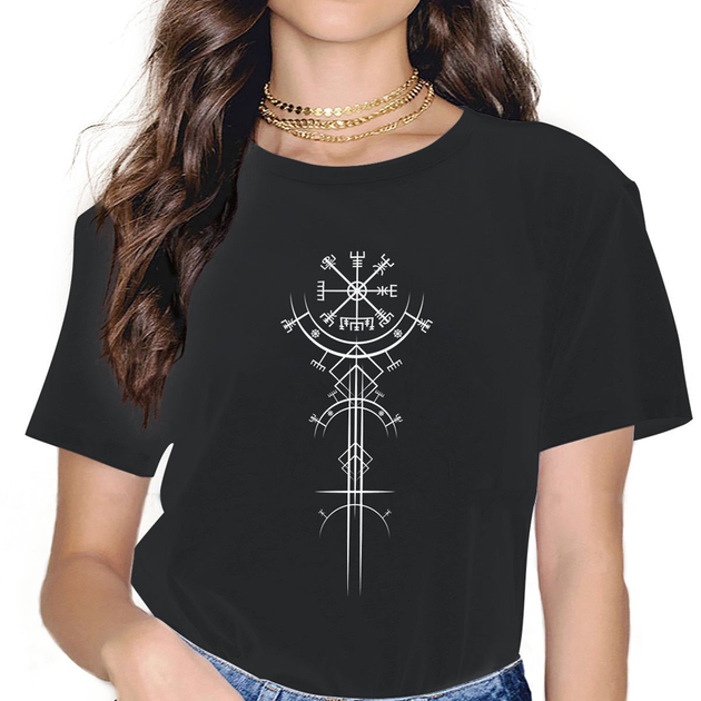 T-Shirt Donna J869 The Viking World Tour: Girocollo, Manica Corta, Cotone 100%