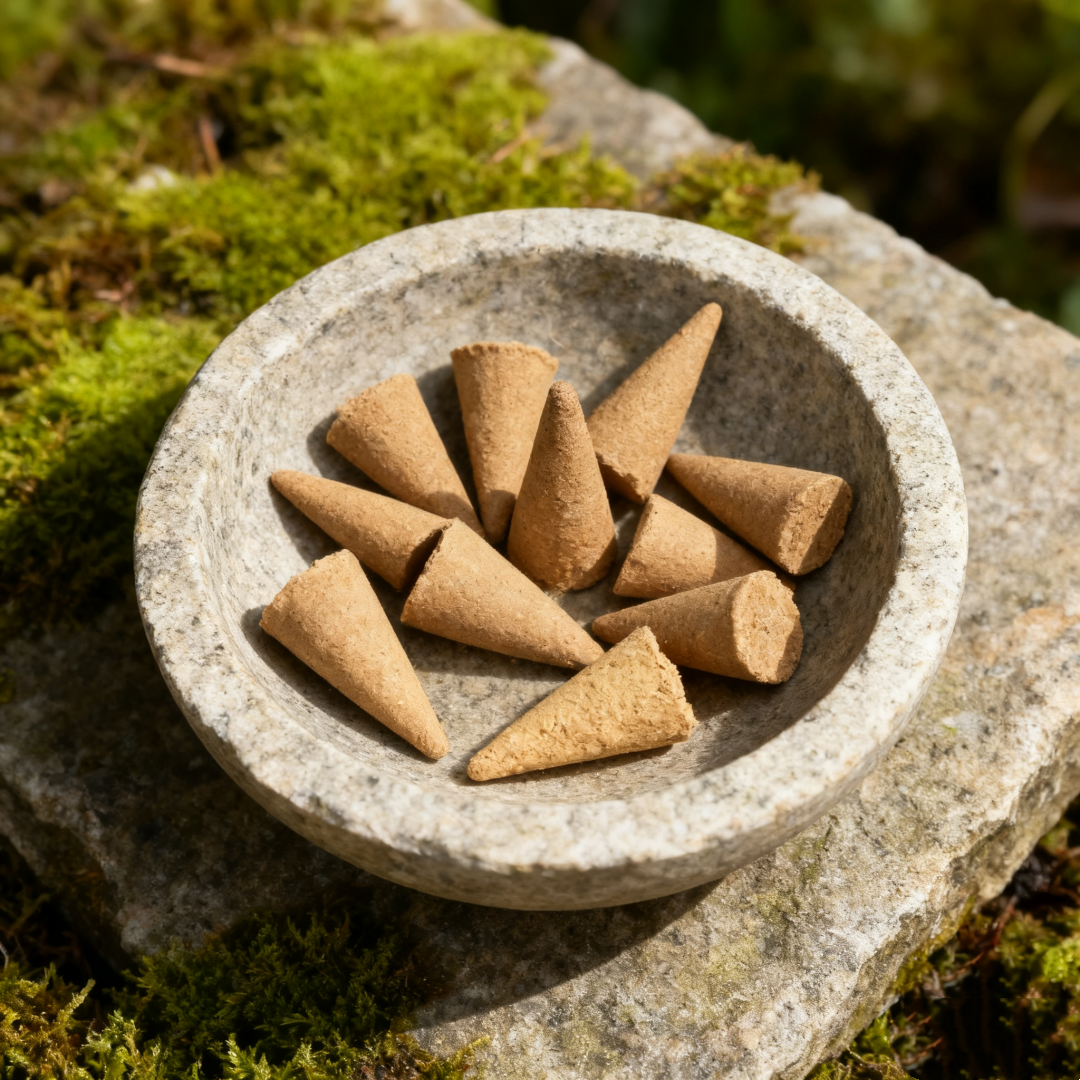 Encens Palo Santo & Sauge Blanche – Cônes naturels pour purification, yoga et méditation
