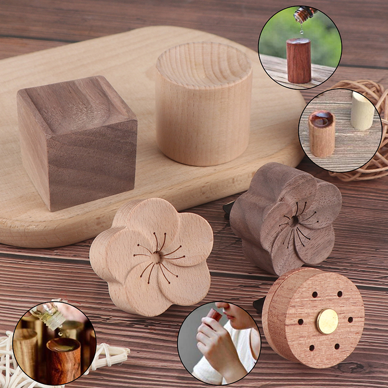 Diffuseur d’huiles essentielles pour voiture – Bois naturel & aromathérapie