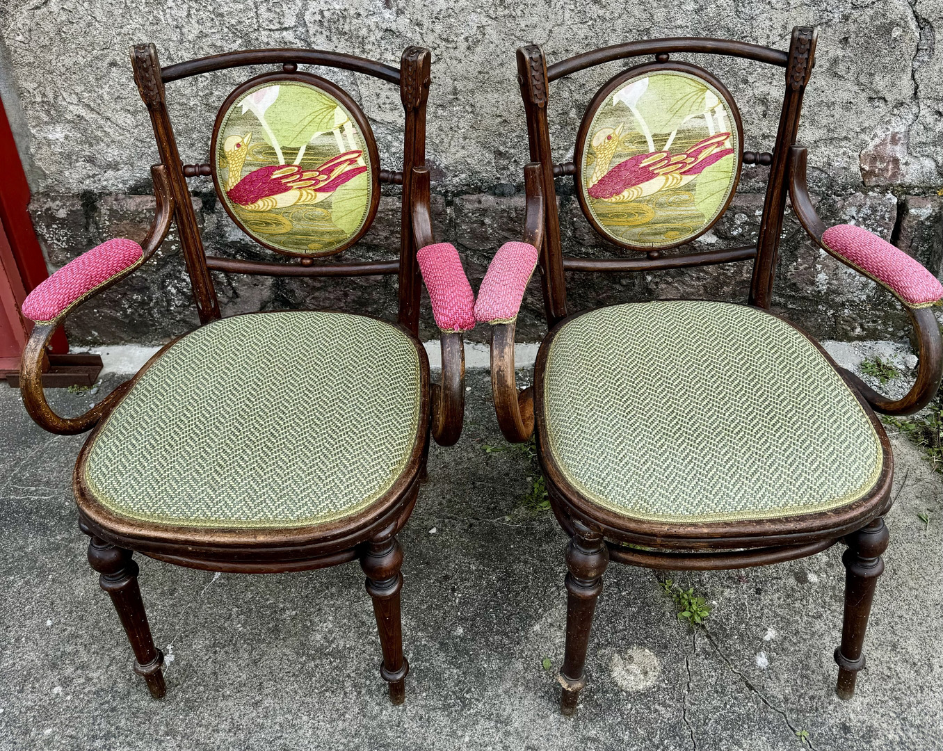 Salon Art Nouveau Maison Fischel 2 fauteuils - Galerie Georgette