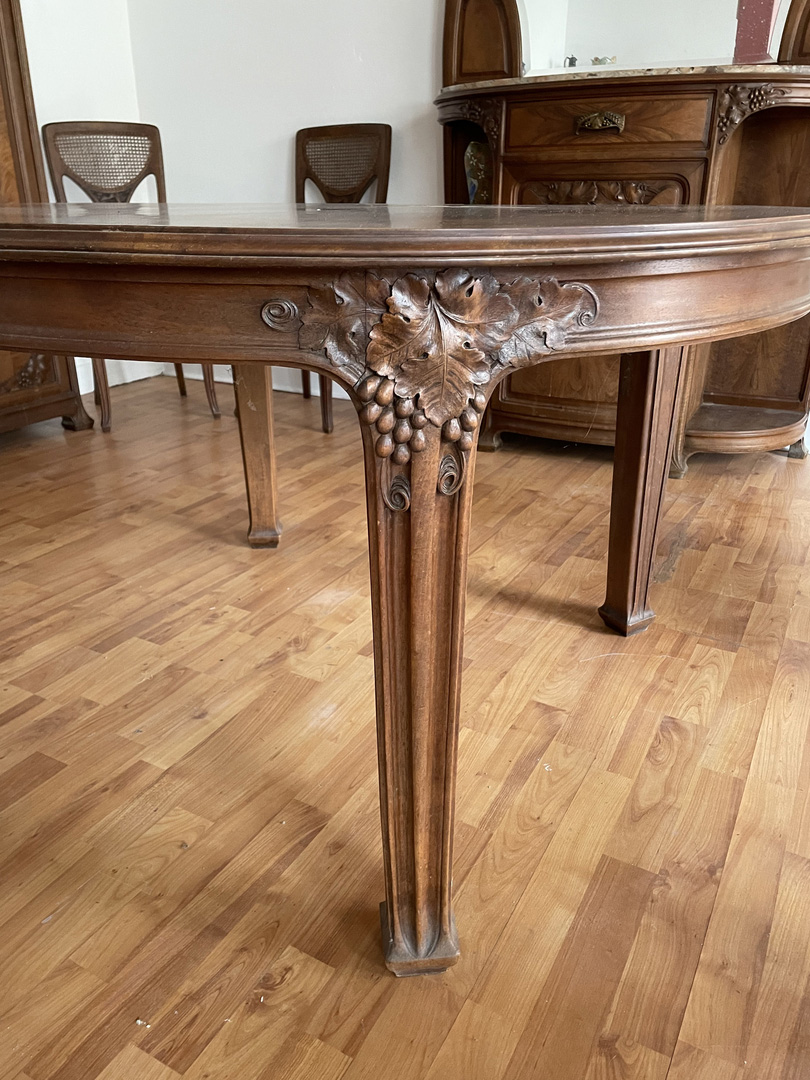 Salle à manger Art Nouveau Table noyer - Galerie Georgette