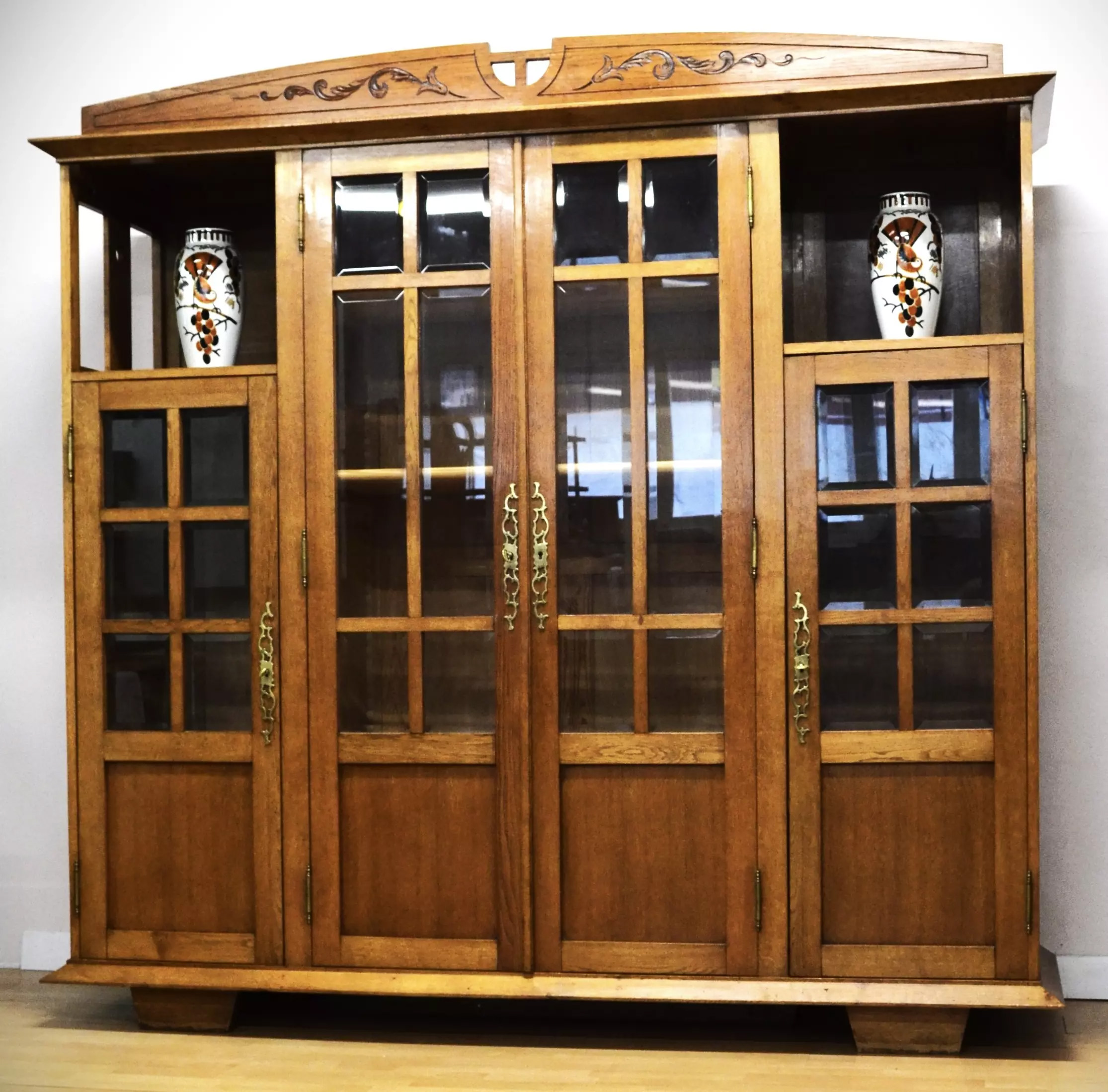 Bibliothèque Art Nouveau Arts &amp; Crafts - Galerie Georgette Antiquités Art Nouveau