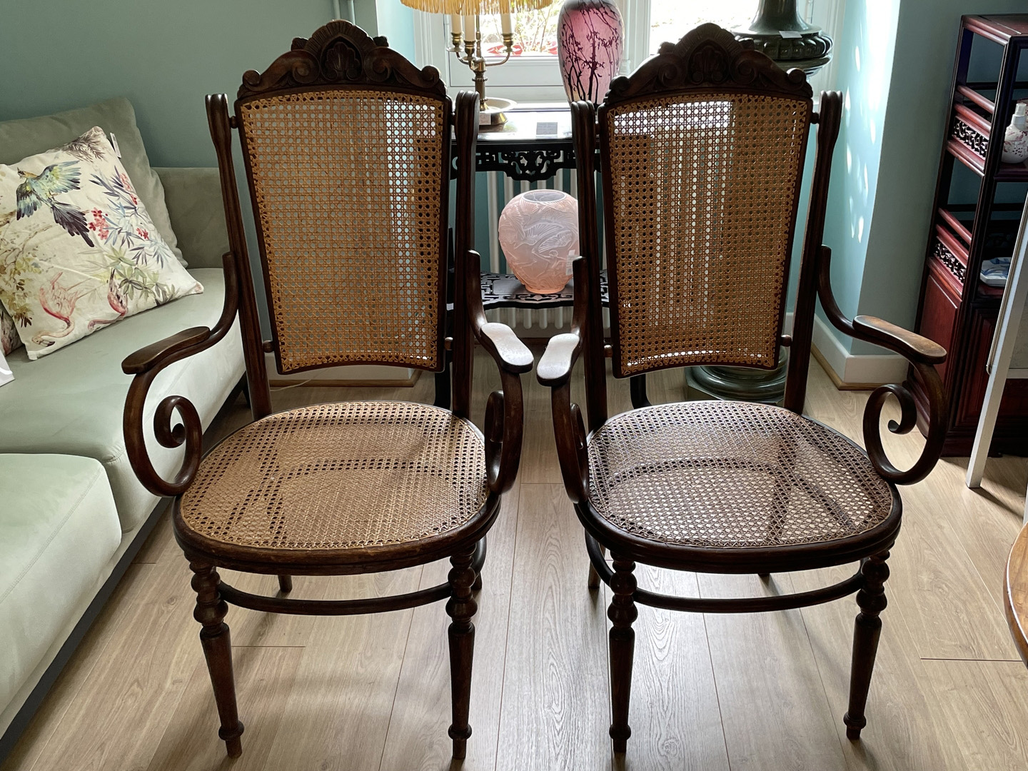 Fauteuils Fischel cannés - Galerie Georgette Antiquités Art Nouveau