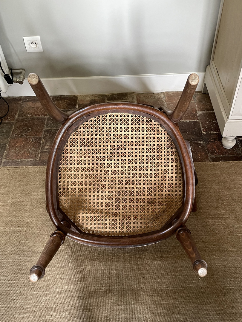 Paire Fauteuils Fischel cannés - Galerie Georgette Antiquités Art Nouveau