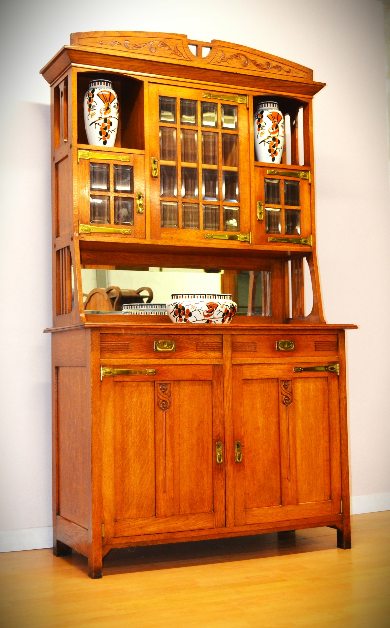 Buffet chene massif Art Nouveau - Galerie Georgette Antiquités Art Nouveau