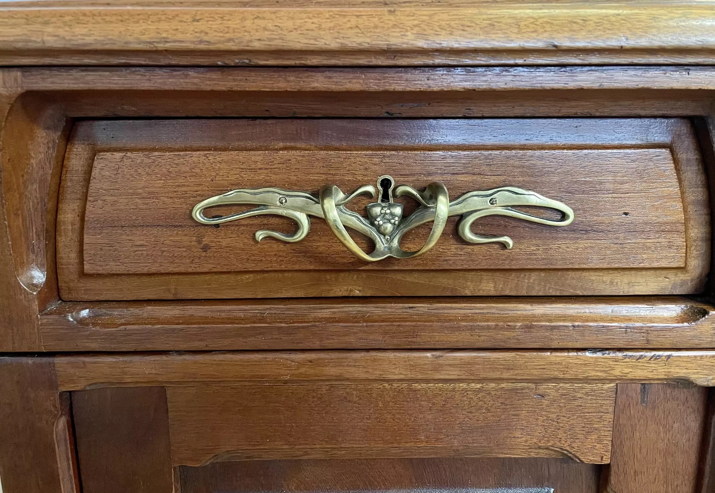 Bureau Louis Majorelle - bronzes motifs vegetaux - Art-Nouveau-Annees 1900