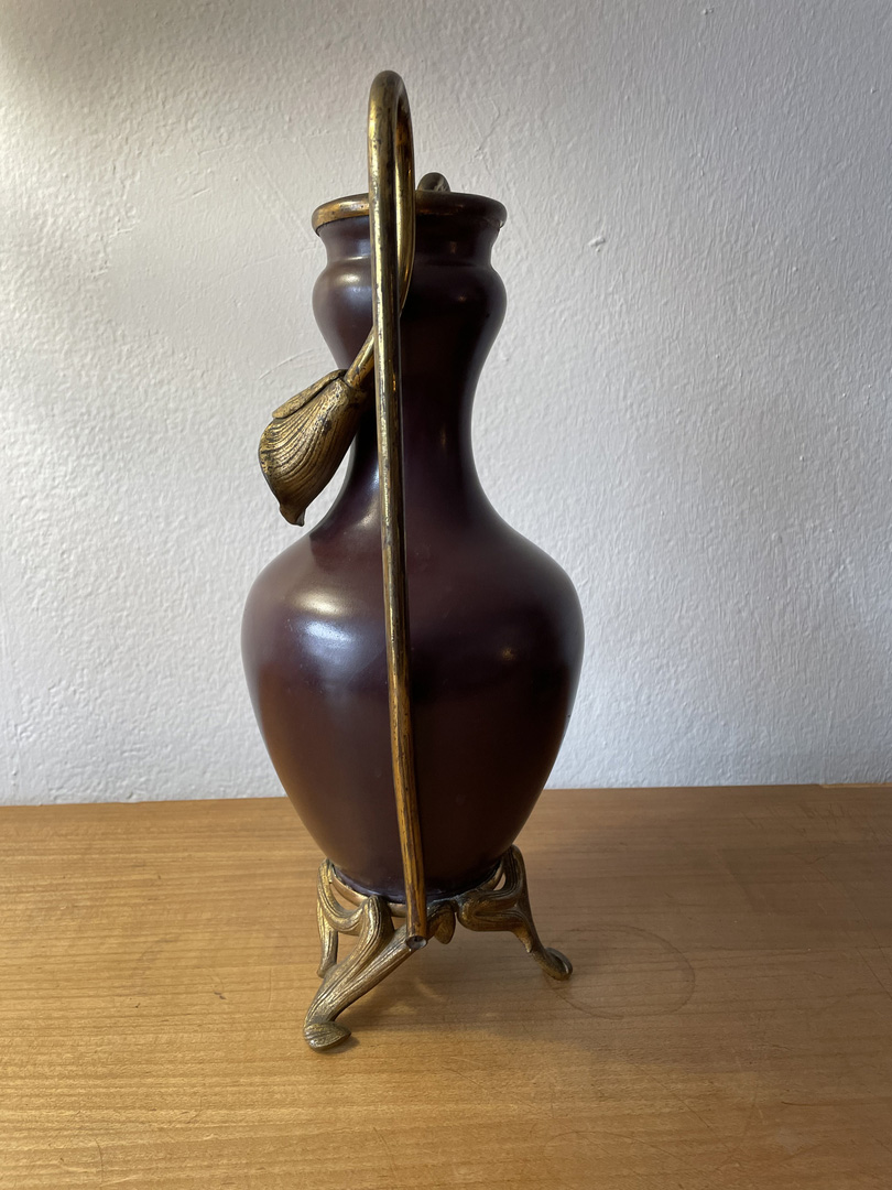 Vase Art Nouveau avec anses - Motif floral - Galerie Georgette Antiquités Art Nouveau