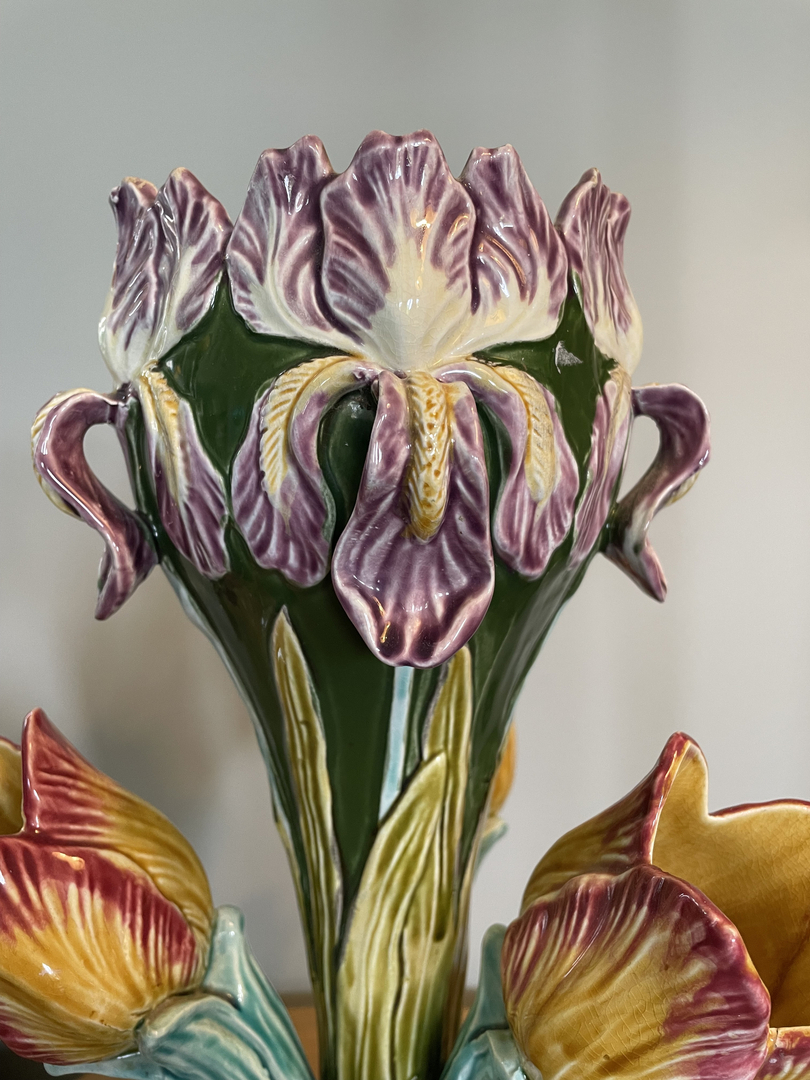 Centre de table Onnaing Barbotine - Nénuphars tulipes iris