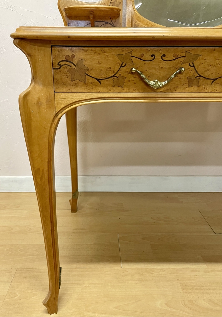 Coiffeuse Art Nouveau Ecole de Nancy décor lierre - Galerie Georgette Antiquités Art Nouveau