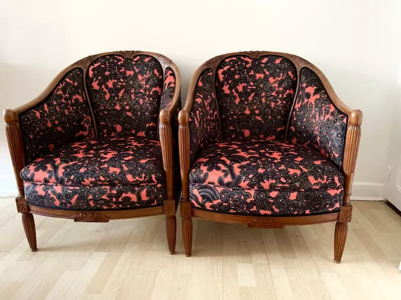 Fauteuils Art Déco attribués Paul FOLLOT - Galerie Georgette Antiquités.